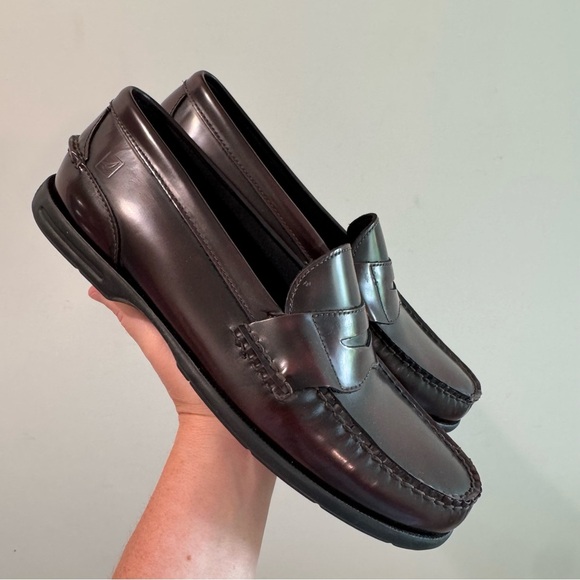 NWOT Sperry Topsider Men’s Tremont Leather Penny Loafers in Oxblood Size 11M - Picture 1 of 7